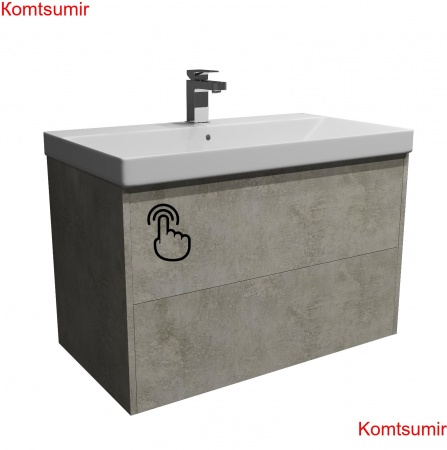 Тумба Djena Амелия 80 подвесная 2 ящика Бетон Тумба Djena Амелия 80 подвесная 2 ящика Бетон