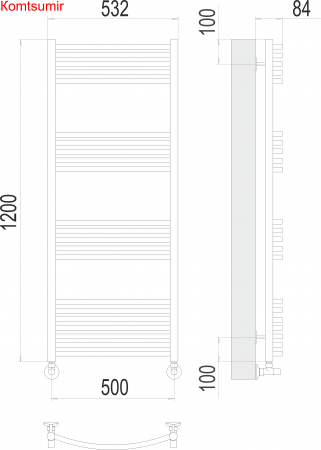 Классик П22 500х1200 Полотенцесушитель  TERMINUS Классик П22 500х1200 Полотенцесушитель  TERMINUS