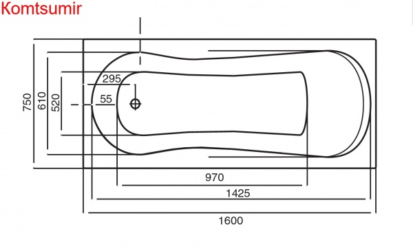 Ванна акриловая Roca UNO прямоугольная 160x75x50 Ванна акриловая Roca UNO прямоугольная 160x75x50
