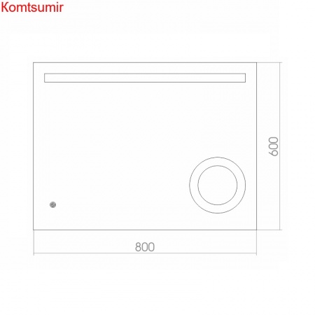 Зеркало AZARIO Лайт 800*600, LED-подсветка, сенсорный выключатель Зеркало AZARIO Лайт 800*600, LED-подсветка, сенсорный выключатель