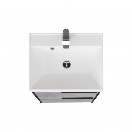 Тумба Fostero 60 подвесная Цемент Светлый с раковиной Тумба Fostero 60 подвесная Цемент Светлый с раковиной