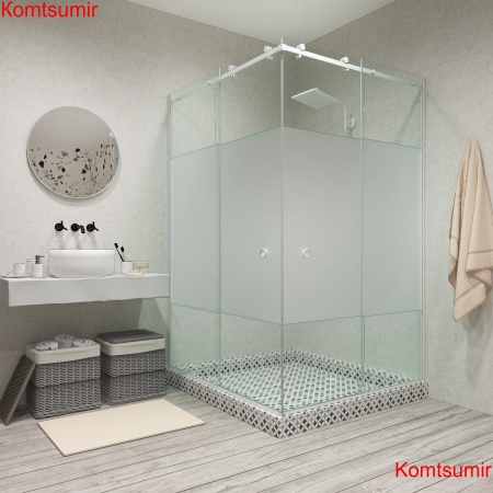 Душевой уголок 90*90 "GLASS" Раздвижная дверь, профиль хром, 6мм. Душевой уголок 90*90 "GLASS" Раздвижная дверь, профиль хром, 6мм.