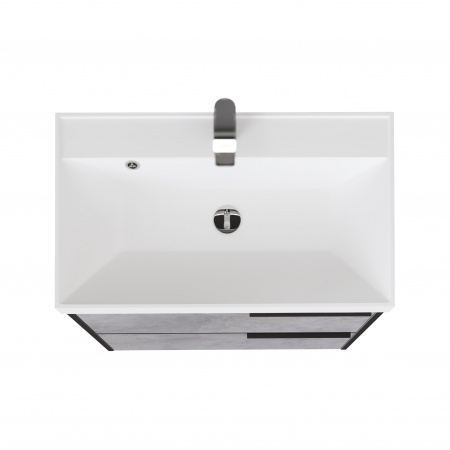 Тумба Fostero 80 подвесная Цемент Светлый с раковиной Тумба Fostero 80 подвесная Цемент Светлый с раковиной