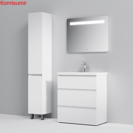 M91FSX0752WG GEM S, База под раковину, напольная, 75 см, 3 ящика, белый глянец M91FSX0752WG GEM S, База под раковину, напольная, 75 см, 3 ящика, белый глянец