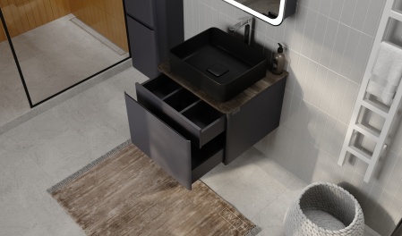 Тумба Morelle 60 подвесная Антрацит/Трюфель Тумба Morelle 60 подвесная Антрацит/Трюфель