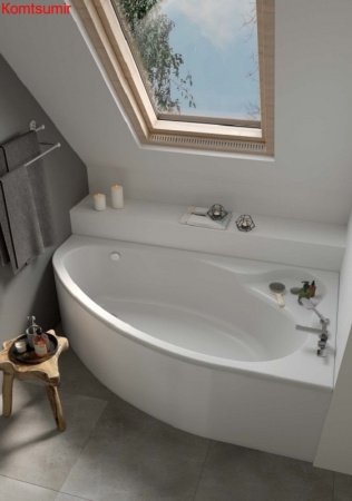 Ванна акриловая асимметричная Santek Эдера 170х100, правосторонняя, белая Ванна акриловая асимметричная Santek Эдера 170х100, правосторонняя, белая