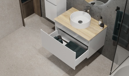 Тумба Cossety 80 подвесная, Белый/Дуб Мавелла голд Тумба Cossety 80 подвесная, Белый/Дуб Мавелла голд