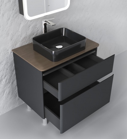 Тумба Morelle 80 напольная Антрацит/Трюфель Тумба Morelle 80 напольная Антрацит/Трюфель