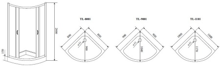 Timo душевой угол TL-1101 Romb Glass (100*100*200), шт Timo душевой угол TL-1101 Romb Glass (100*100*200), шт