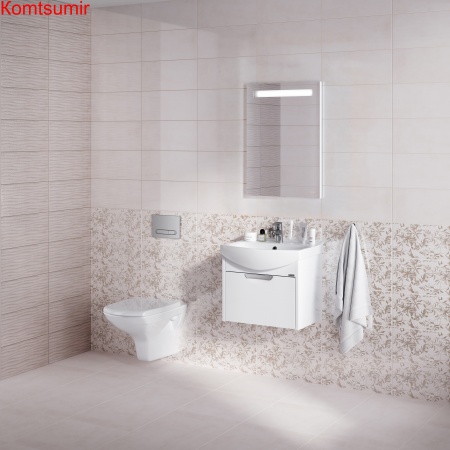 Зеркало: LED 010 base 60*70, с подсветкой, белый, Сорт1 Зеркало: LED 010 base 60*70, с подсветкой, белый, Сорт1