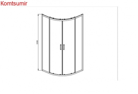 Aquatek Душевой уголок 1/4 круга, двери раздвижные 200х100x100, черный матовый Aquatek Душевой уголок 1/4 круга, двери раздвижные 200х100x100, черный матовый