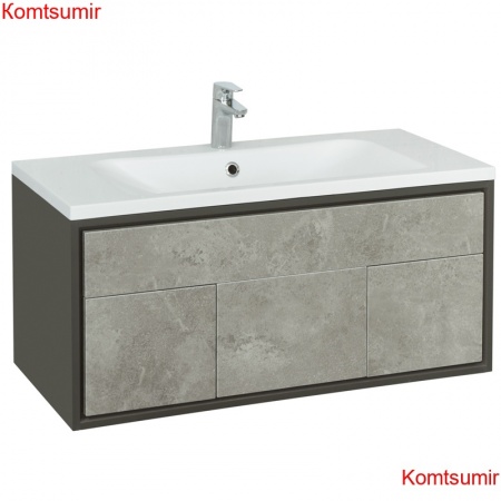 Тумба под раковину AQUATON Уэльс 100 NEW подвесная, графит (1A267601WA6A0) Тумба под раковину AQUATON Уэльс 100 NEW подвесная, графит (1A267601WA6A0)