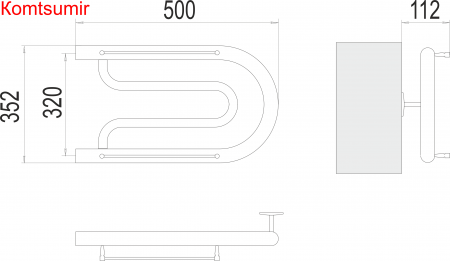 Фокстрот БШ 320х500 Полотенцесушитель  TERMINUS Фокстрот БШ 320х500 Полотенцесушитель  TERMINUS