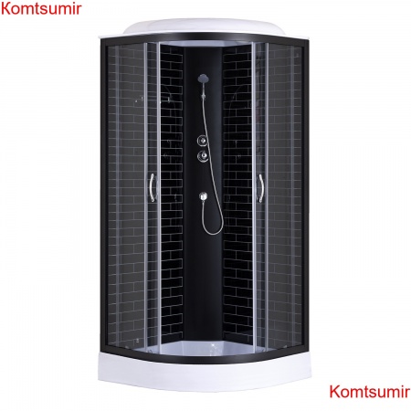 Душевая кабина Loranto 80х80х215 поддон 13см, черный кирпичный узор, прозрачное стекло 4мм, профиль черный (CS668013GB80) Душевая кабина Loranto 80х80х215 поддон 13см, черный кирпичный узор, прозрачное стекло 4мм, профиль черный (CS668013GB80)