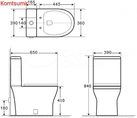 Унитаз напольный Aquanet Rimless Roll 2-C CL-12289 Унитаз напольный Aquanet Rimless Roll 2-C CL-12289