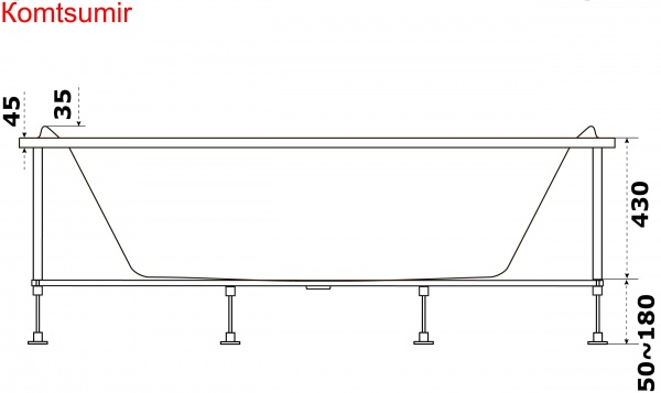 Ванна акриловая Azario Верда 180х80 Ванна акриловая Azario Верда 180х80