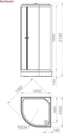 Душевая кабина DOMANI-Spa Delight Slim 110 (100*100) Душевая кабина DOMANI-Spa Delight Slim 110 (100*100)