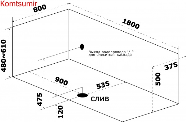 Ванна акриловая Azario Верда 180х80 Ванна акриловая Azario Верда 180х80