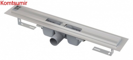 Душевой лоток AlcaPlast APZ1 550 с опорами серый, хром, выпуск боковой Душевой лоток AlcaPlast APZ1 550 с опорами серый, хром, выпуск боковой