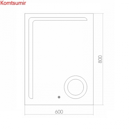 Зеркало AZARIO Клио 600*800, LED подсветка, сенсорный выключатель, увеличительное зеркало Зеркало AZARIO Клио 600*800, LED подсветка, сенсорный выключатель, увеличительное зеркало