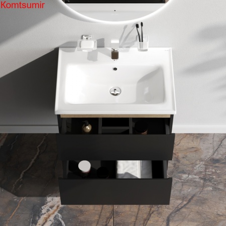 M85AFHX0652BM X-Joy, База под раковину, подвесная, 65 см, 2 ящика, черный матовый M85AFHX0652BM X-Joy, База под раковину, подвесная, 65 см, 2 ящика, черный матовый