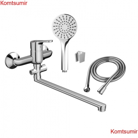 Dorff D1095000 Norma смеситель для ванны и душа с универсальным изливом и душевым набором Dorff D1095000 Norma смеситель для ванны и душа с универсальным изливом и душевым набором