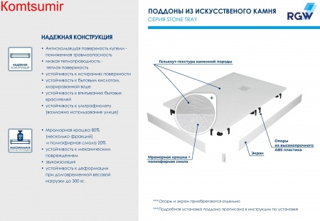 Душевой поддон асимметричный RGW ST/AR-W Белый 800x1200 Душевой поддон асимметричный RGW ST/AR-W Белый 800x1200