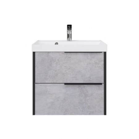 Тумба Fostero 60 подвесная Цемент Светлый с раковиной Тумба Fostero 60 подвесная Цемент Светлый с раковиной