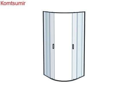 Aquatek Душевой уголок 1/4 круга, двери раздвижные 200х100x100, черный матовый Aquatek Душевой уголок 1/4 круга, двери раздвижные 200х100x100, черный матовый