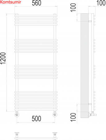 Ватра П21 500х1200 Полотенцесушитель  TERMINUS Ватра П21 500х1200 Полотенцесушитель  TERMINUS