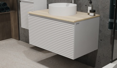 Тумба Cossety 80 подвесная, Белый/Дуб Мавелла голд Тумба Cossety 80 подвесная, Белый/Дуб Мавелла голд