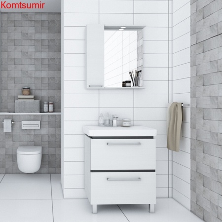 Зеркало-шкаф AQUATON РОНДА 60 с подсветкой, левый, дуб светлый (1A205102RSC2L) Зеркало-шкаф AQUATON РОНДА 60 с подсветкой, левый, дуб светлый (1A205102RSC2L)