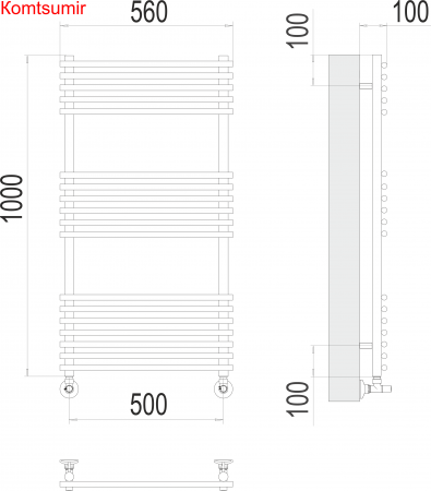 Ватра П18 500х1000 Полотенцесушитель  TERMINUS Ватра П18 500х1000 Полотенцесушитель  TERMINUS
