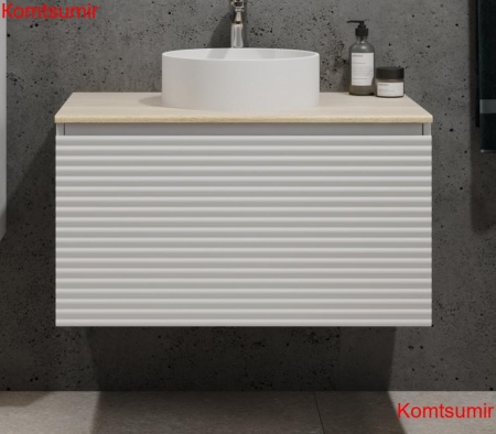 Тумба Cossety 80 подвесная, Белый/Дуб Мавелла голд Тумба Cossety 80 подвесная, Белый/Дуб Мавелла голд