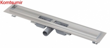 Душевой лоток AlcaPlast APZ101 550 с опорами серый, хром, выпуск боковой Душевой лоток AlcaPlast APZ101 550 с опорами серый, хром, выпуск боковой