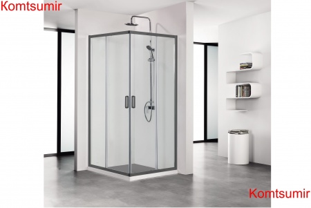 Aquatek Душевой уголок квадратный, двери раздвижные 200х90x90, черный матовый Aquatek Душевой уголок квадратный, двери раздвижные 200х90x90, черный матовый