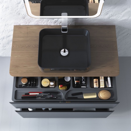 Тумба Morelle 100 напольная Антрацит/Трюфель Тумба Morelle 100 напольная Антрацит/Трюфель