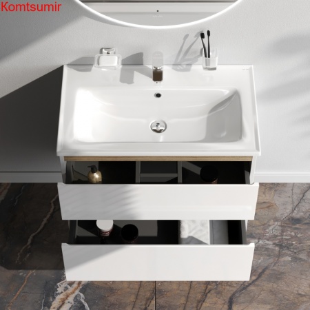 M85AFHX0802WG X-Joy, База под раковину, подвесная, 80 см, 2 ящика, белый глянец M85AFHX0802WG X-Joy, База под раковину, подвесная, 80 см, 2 ящика, белый глянец