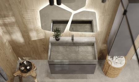 Тумба Facet 80 подвесная, антрацит Тумба Facet 80 подвесная, антрацит