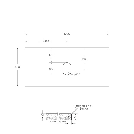 Столешница из керамогранита BelBagno KEP-100-MNO-W0 Marmo Nero Opaco Столешница из керамогранита BelBagno KEP-100-MNO-W0 Marmo Nero Opaco