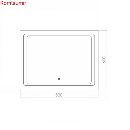 Зеркало AZARIO Фортуна 800*600, LED-подсветка, сенсорный выключатель Зеркало AZARIO Фортуна 800*600, LED-подсветка, сенсорный выключатель