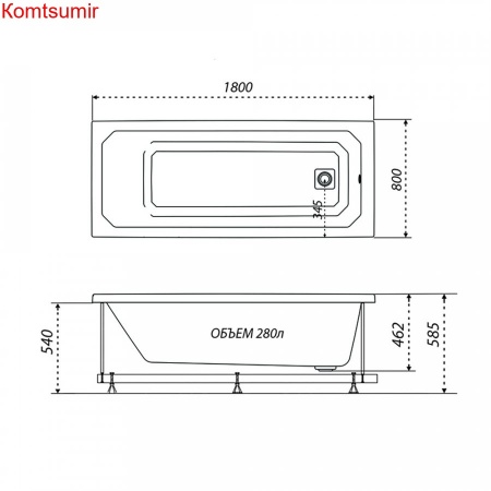 Акриловая ванна Тритон Прага 180x80 Акриловая ванна Тритон Прага 180x80