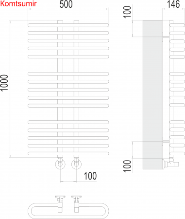 Сахара П15 500х1000 Полотенцесушитель  TERMINUS Сахара П15 500х1000 Полотенцесушитель  TERMINUS