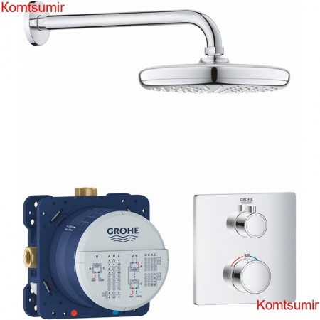 Душевая система Grohe Grohtherm с термостатом Хром (34728000) Душевая система Grohe Grohtherm с термостатом Хром (34728000)