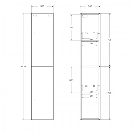 Шкаф подвесной BelBagno AURORA-1600-2A-SC-BO-P-L Шкаф подвесной BelBagno AURORA-1600-2A-SC-BO-P-L