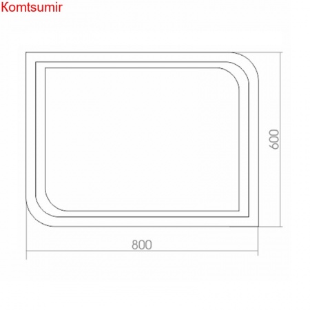 Зеркало Azario Персей 800*600 сенсор выкл Зеркало Azario Персей 800*600 сенсор выкл