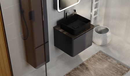 Тумба Morelle 60 подвесная Антрацит/Трюфель Тумба Morelle 60 подвесная Антрацит/Трюфель