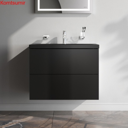M90FHX07522BM GEM, База под раковину, подвесная, 75 см, 2 ящика push-to-open, цвет: черный матовый M90FHX07522BM GEM, База под раковину, подвесная, 75 см, 2 ящика push-to-open, цвет: черный матовый