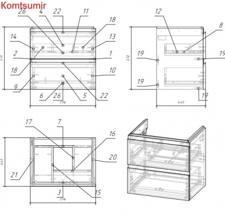 Тумба Cersanit MODUO 60 Тумба Cersanit MODUO 60