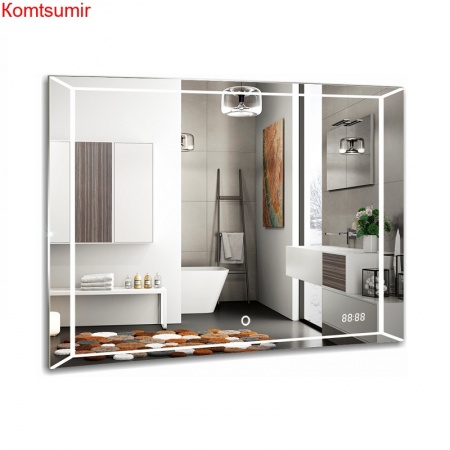 Зеркало Azario VOLL 800*600 сенсор выкл+часы Зеркало Azario VOLL 800*600 сенсор выкл+часы